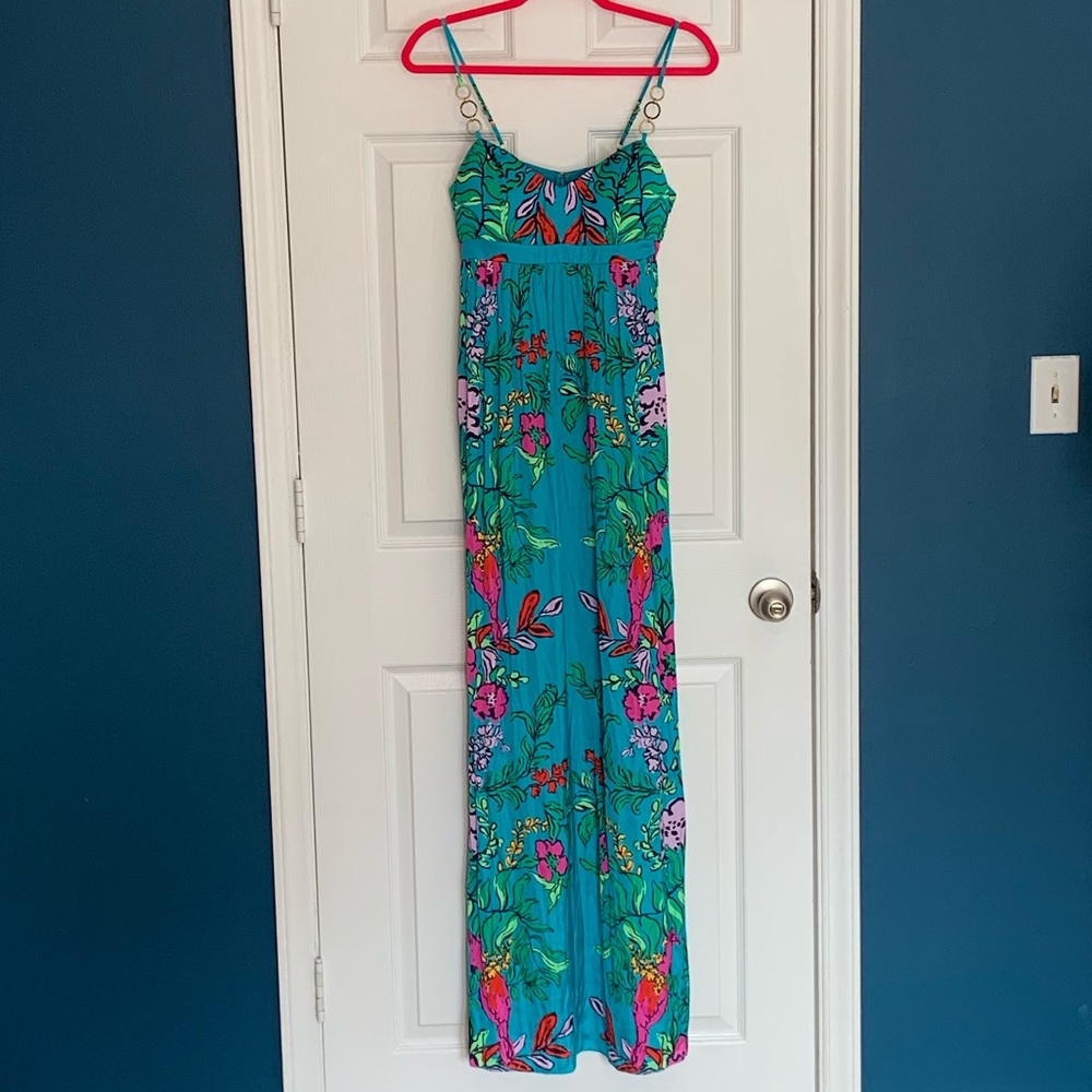 Lilly Pulitzer Maxi Dress Shake Your Tailfeather